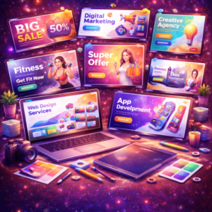 تصميم 7 بنرات احترافية